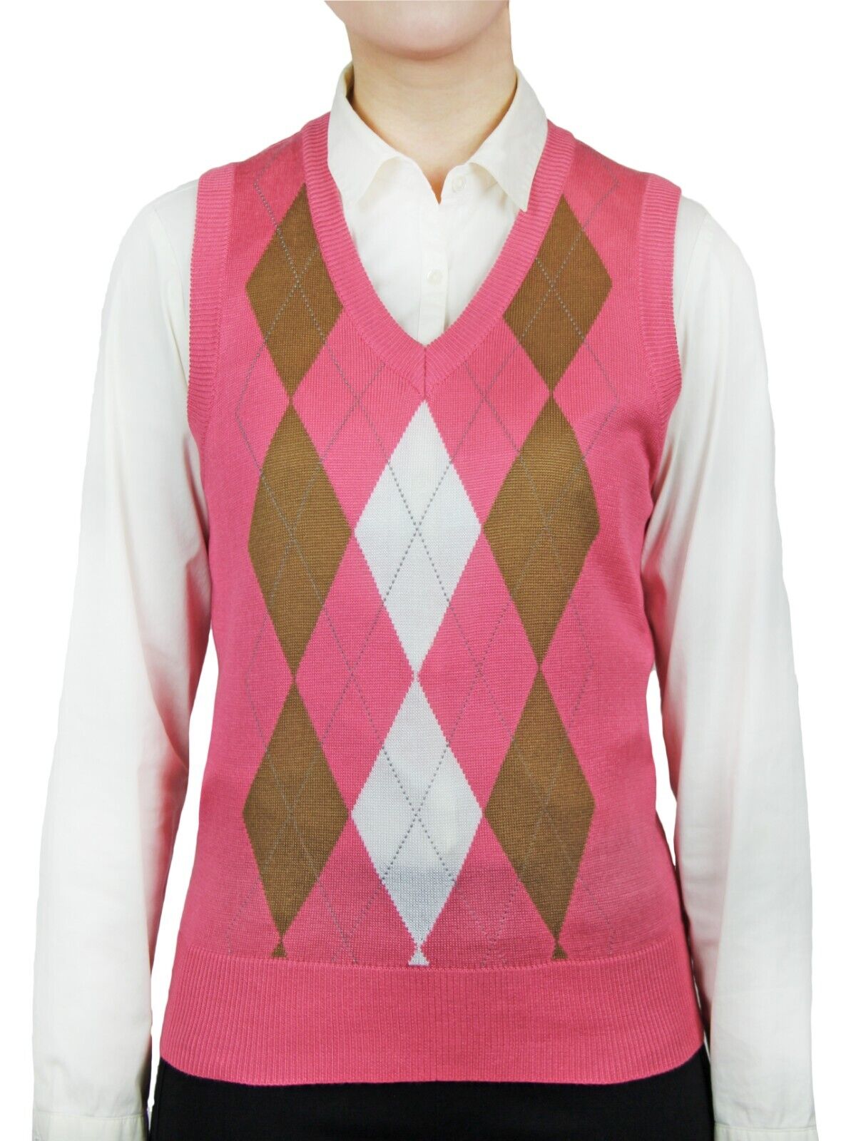 Blue Ocean Womens Argyle Sweater Vest (lsv-159)