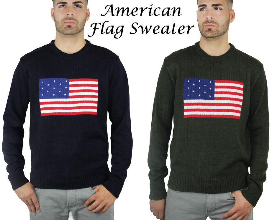 Blue Ocean Mens America Flag Sweater (sw-911)