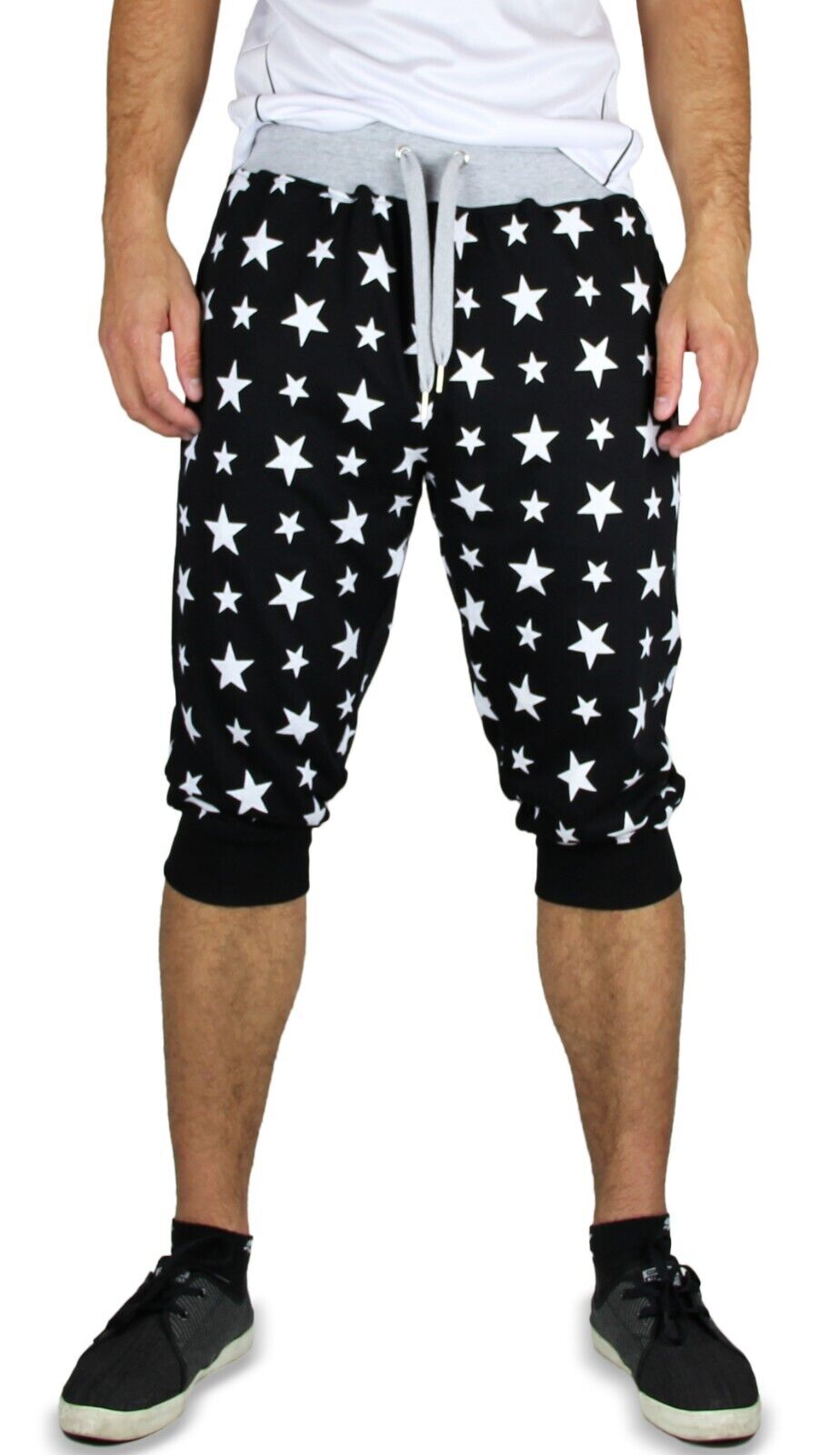 Blue Ocean Mens Star Printed Jogger Crop Pants (cp-31)