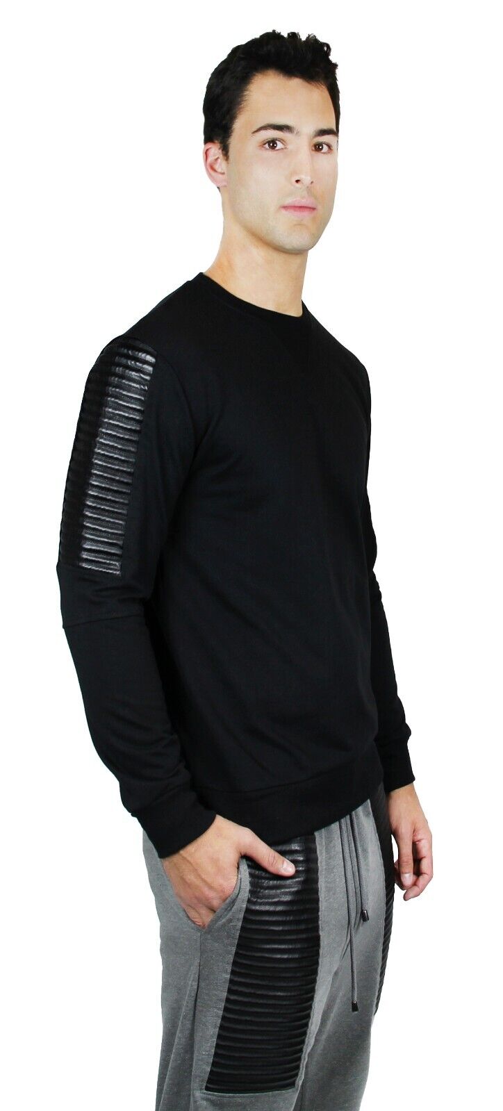 Blue Ocean Mens Stylish French Terry moto Top (bo-46)