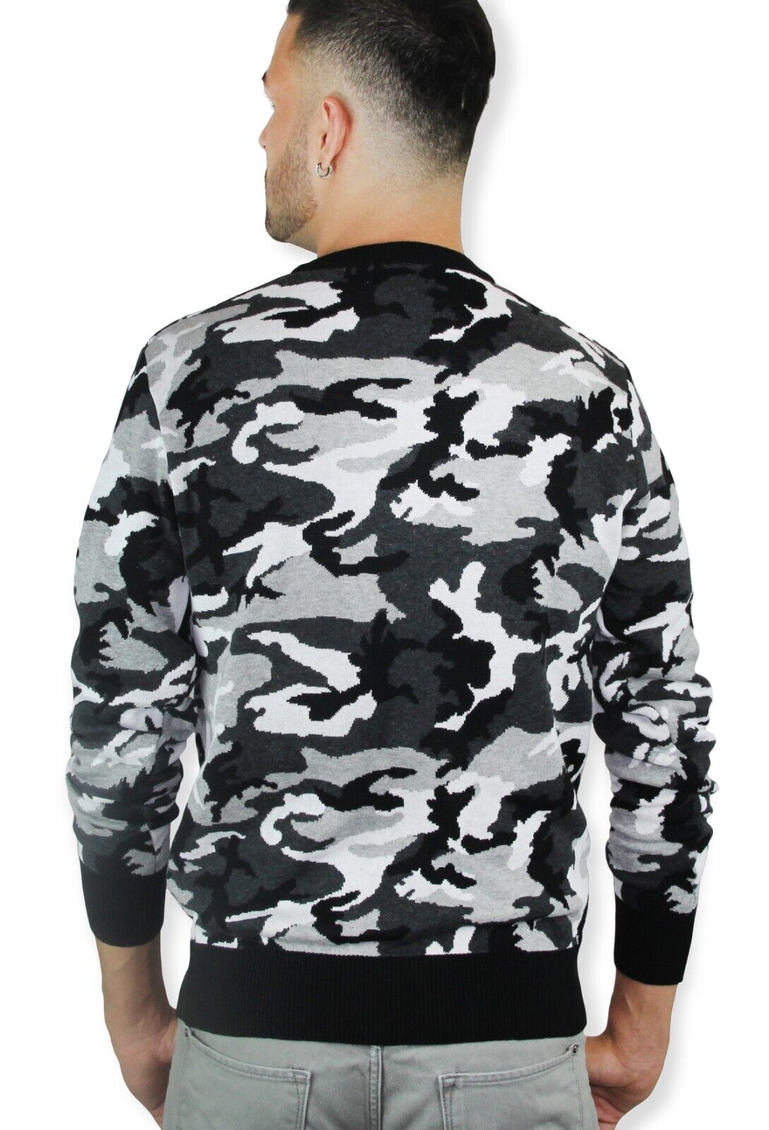 Blue Ocean Mens Camouflage Crew Neck Sweater (ca-625)