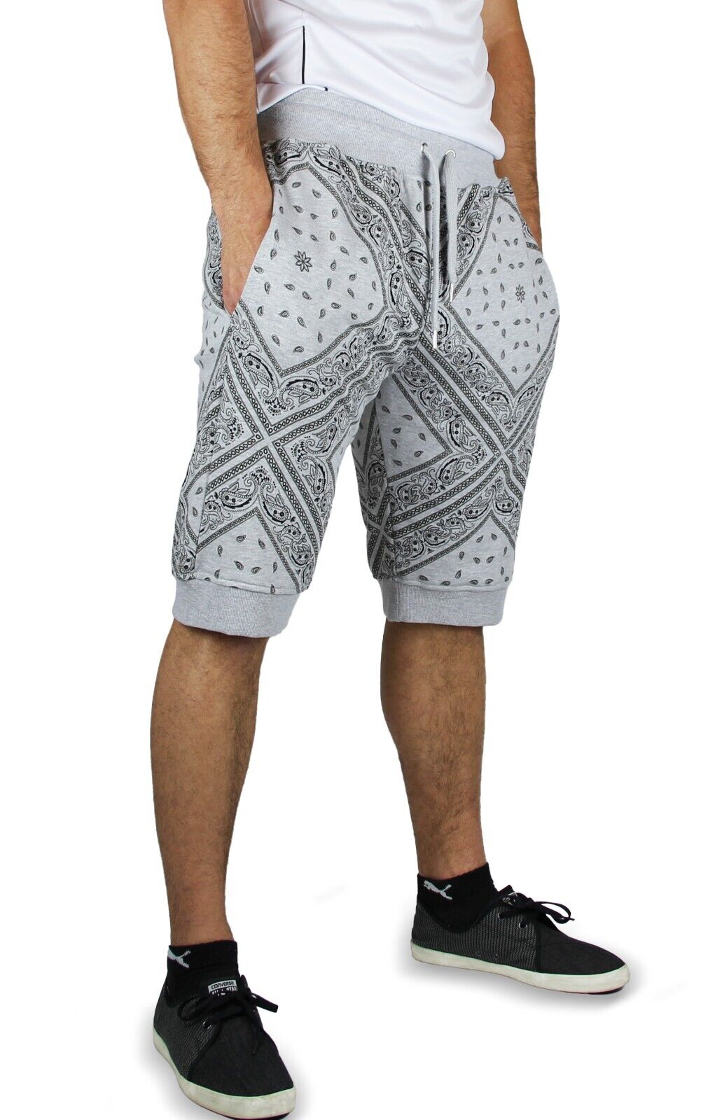 Blue Ocean Men's Bandana Printed Jogger Shorts (psr-33)
