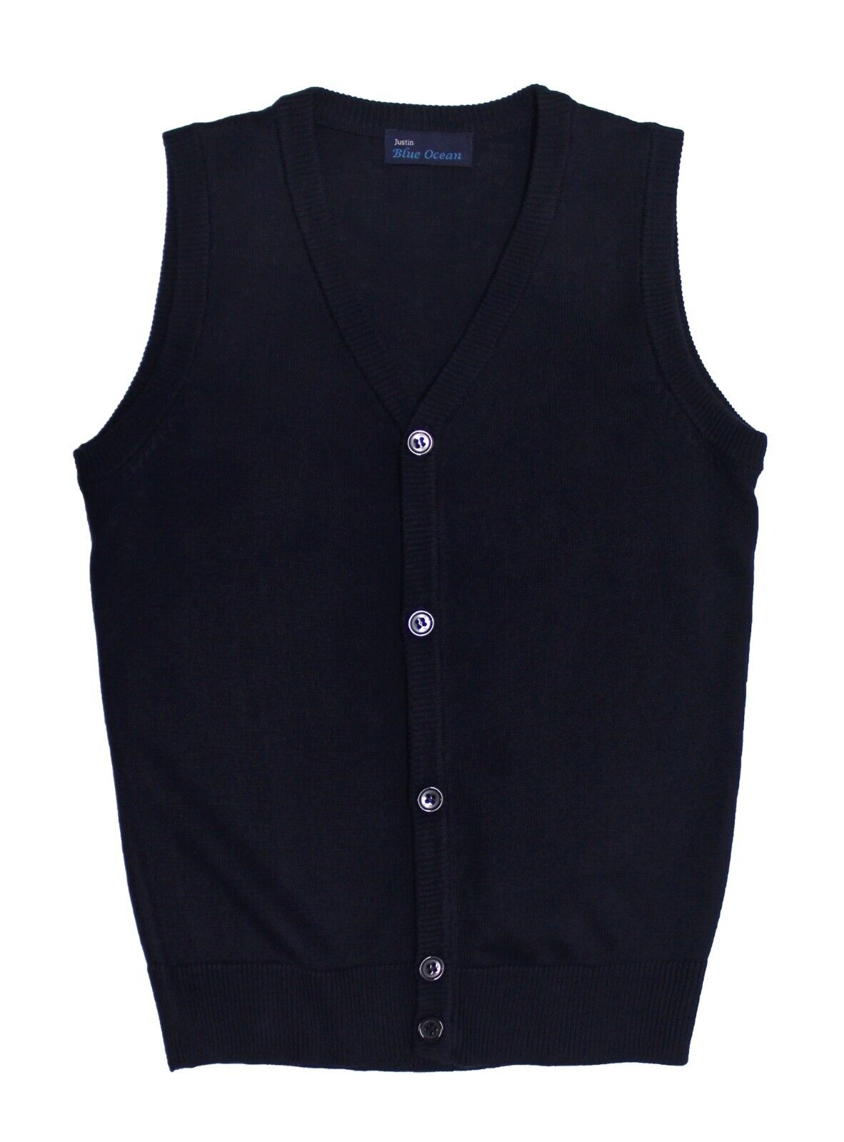 Blue Ocean Boys Sleeveless Cardigan Sweater Vest (sv-200 Boys)