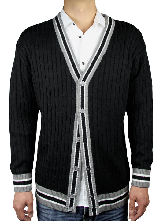 Button Down Cable Cardigan Swearer