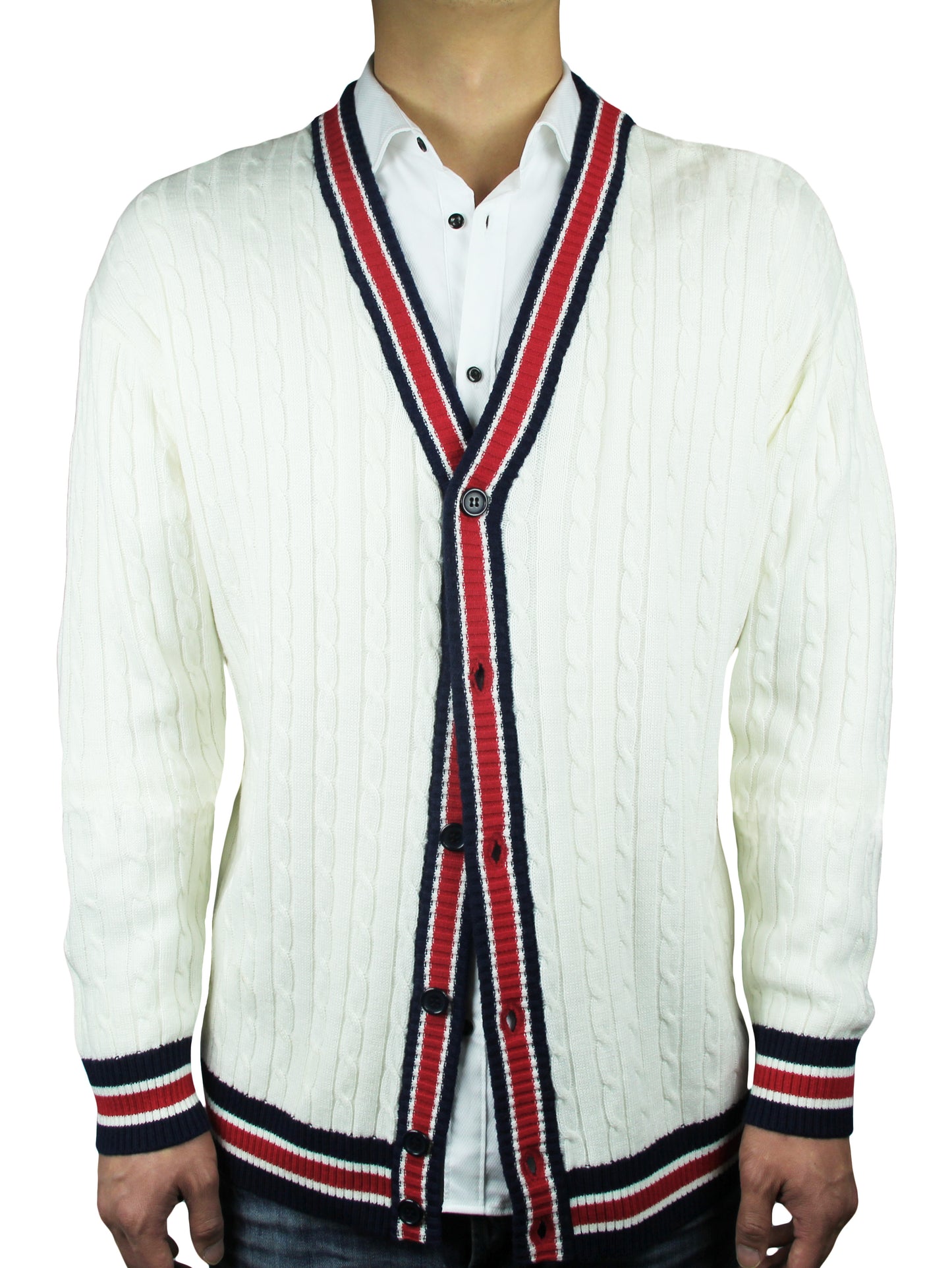 Button Down Cable Cardigan Swearer