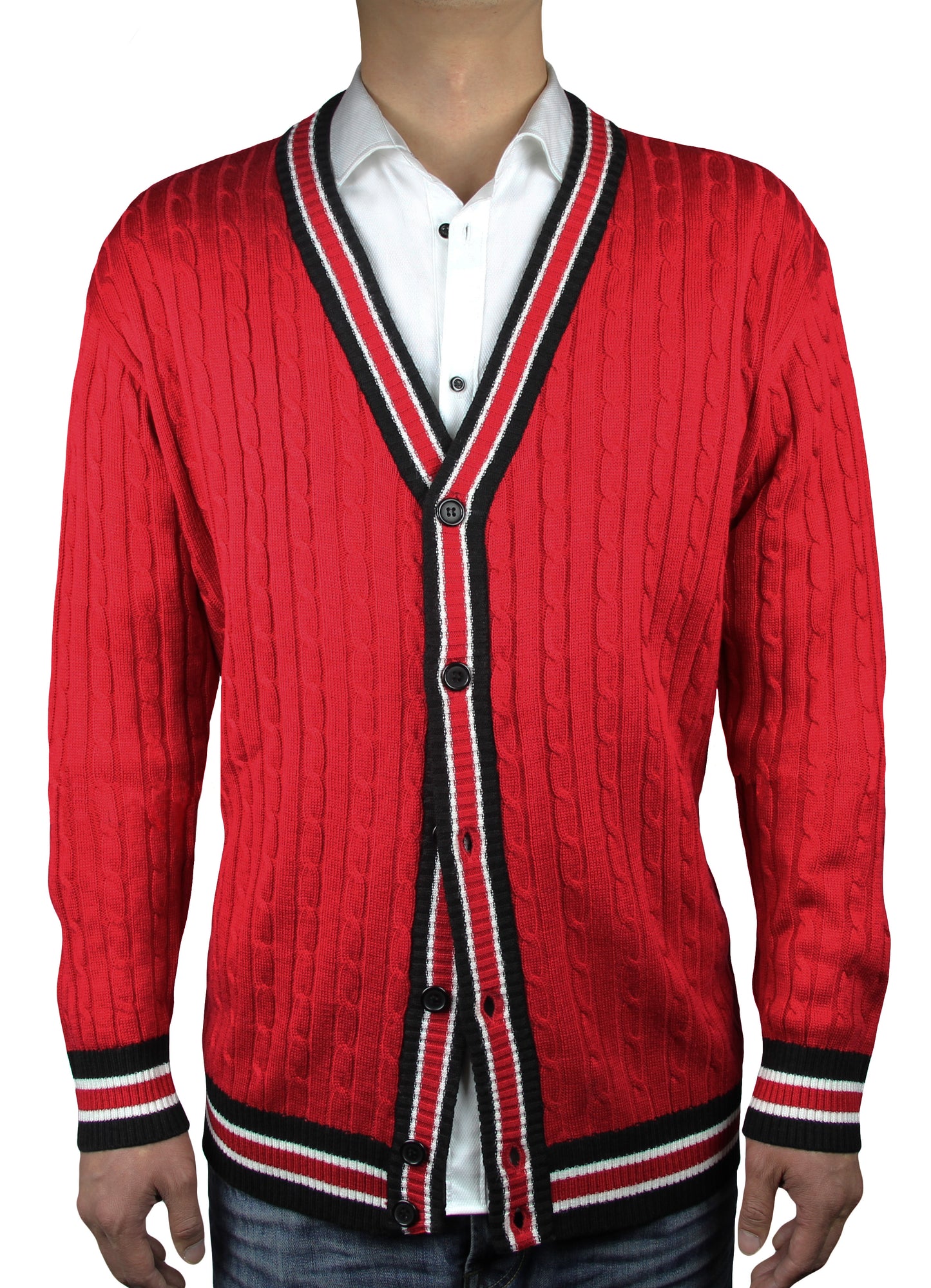 Button Down Cable Cardigan Swearer