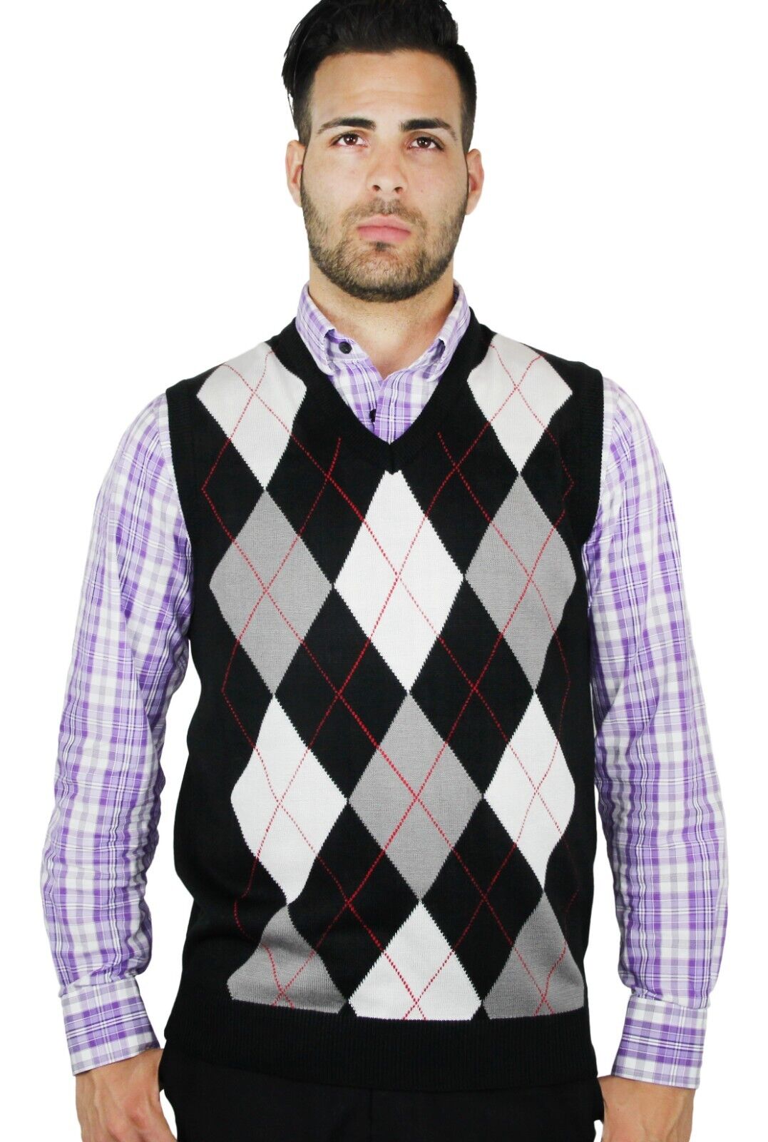 Purple argyle clearance sweater vest