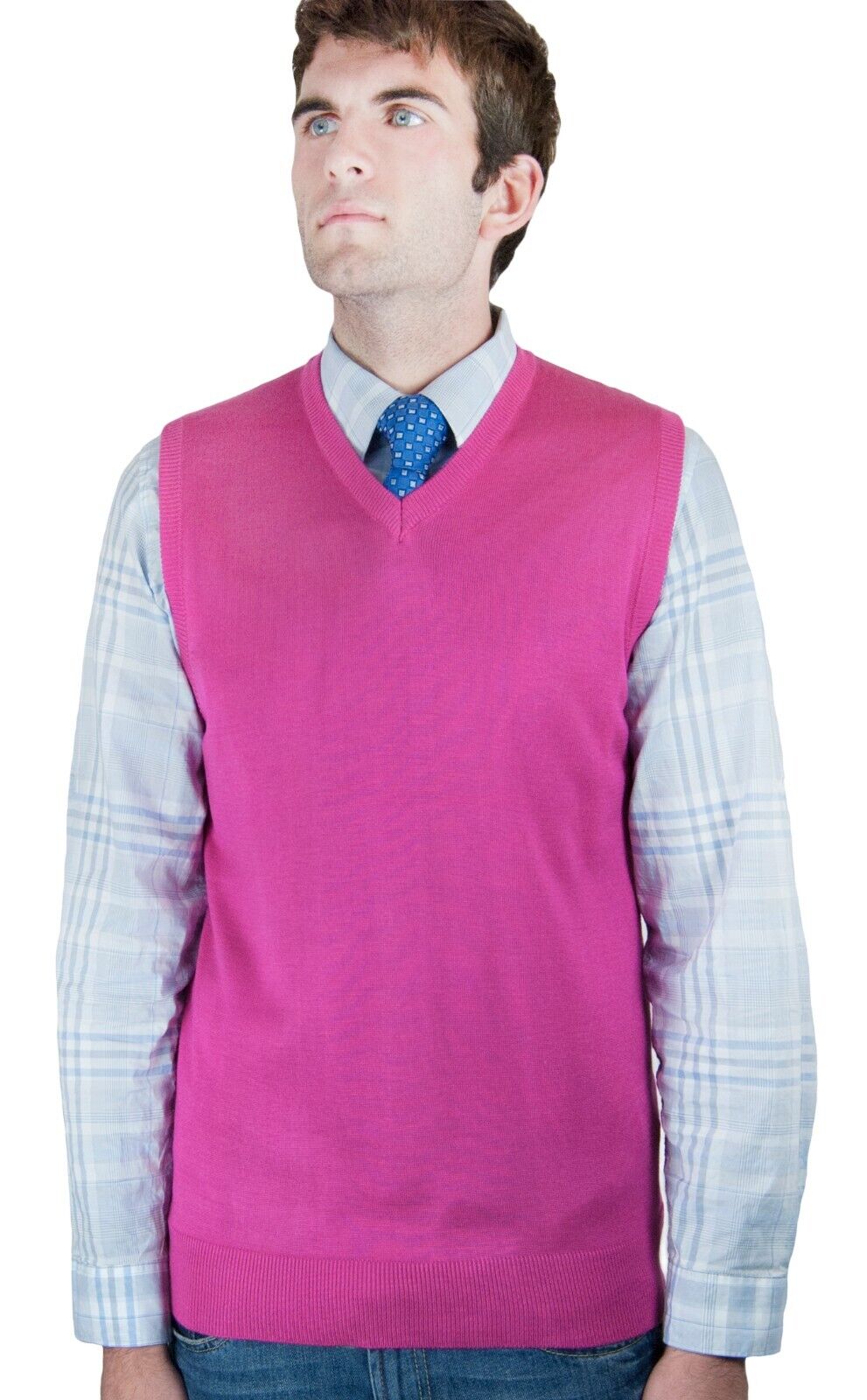 Blue Ocean Mens Solid Sweater Vest (sv-243)