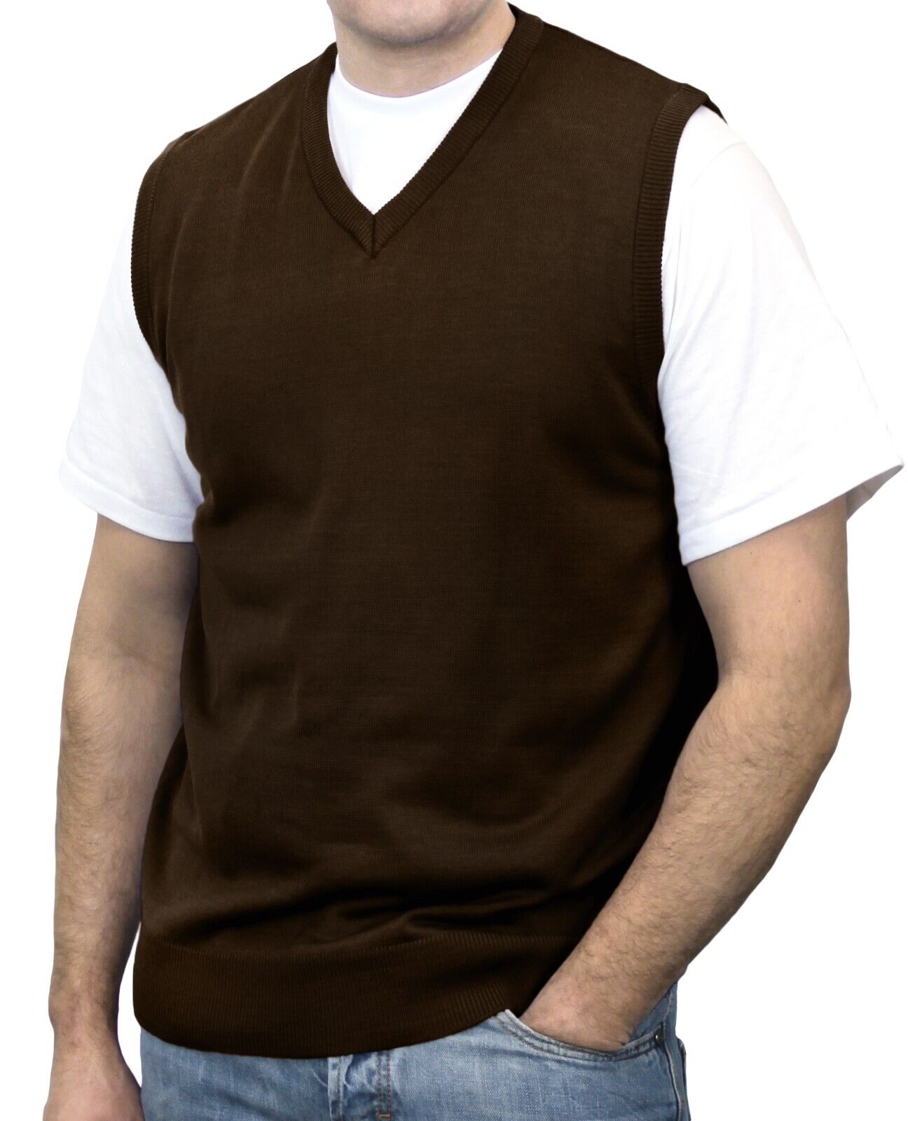 Blue Ocean Mens Big & Tall Solid Sweater Vest (sv-243bm)