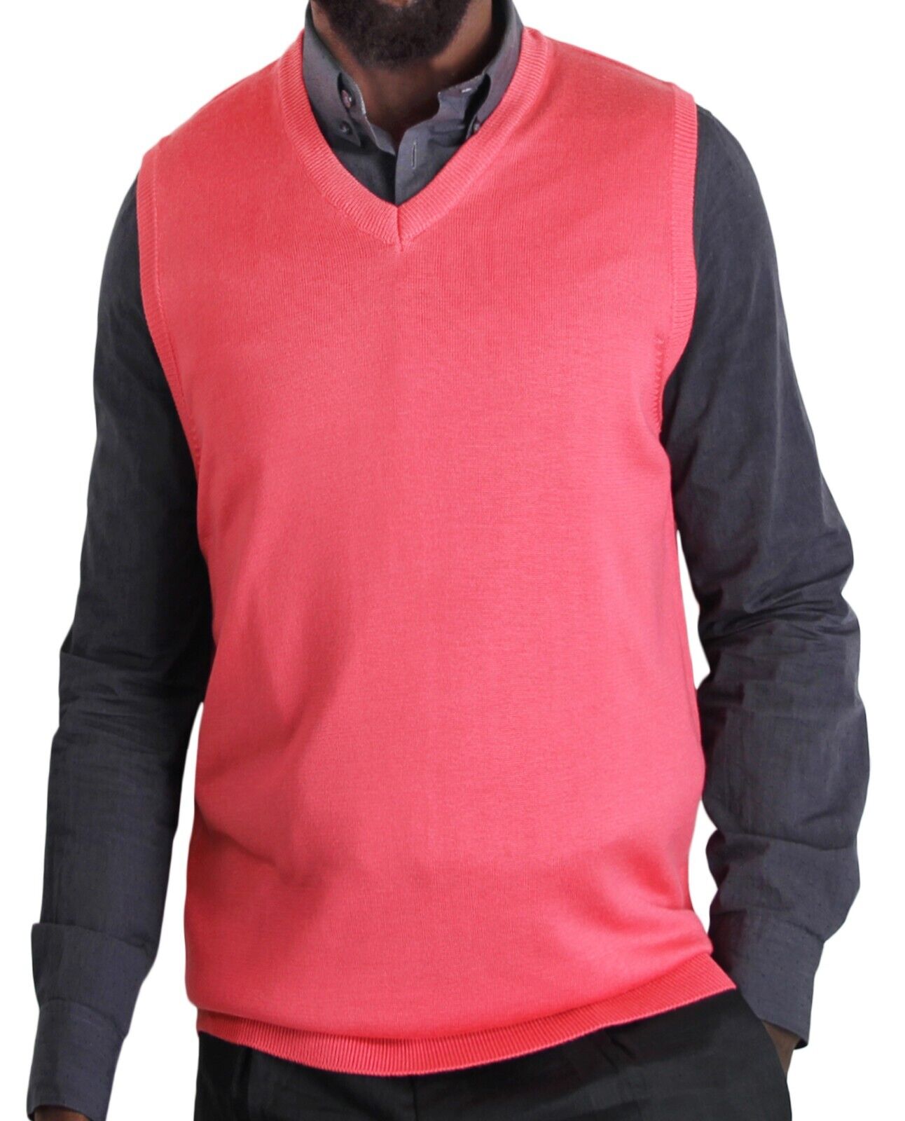 Blue Ocean Mens Solid Sweater Vest (sv-243)