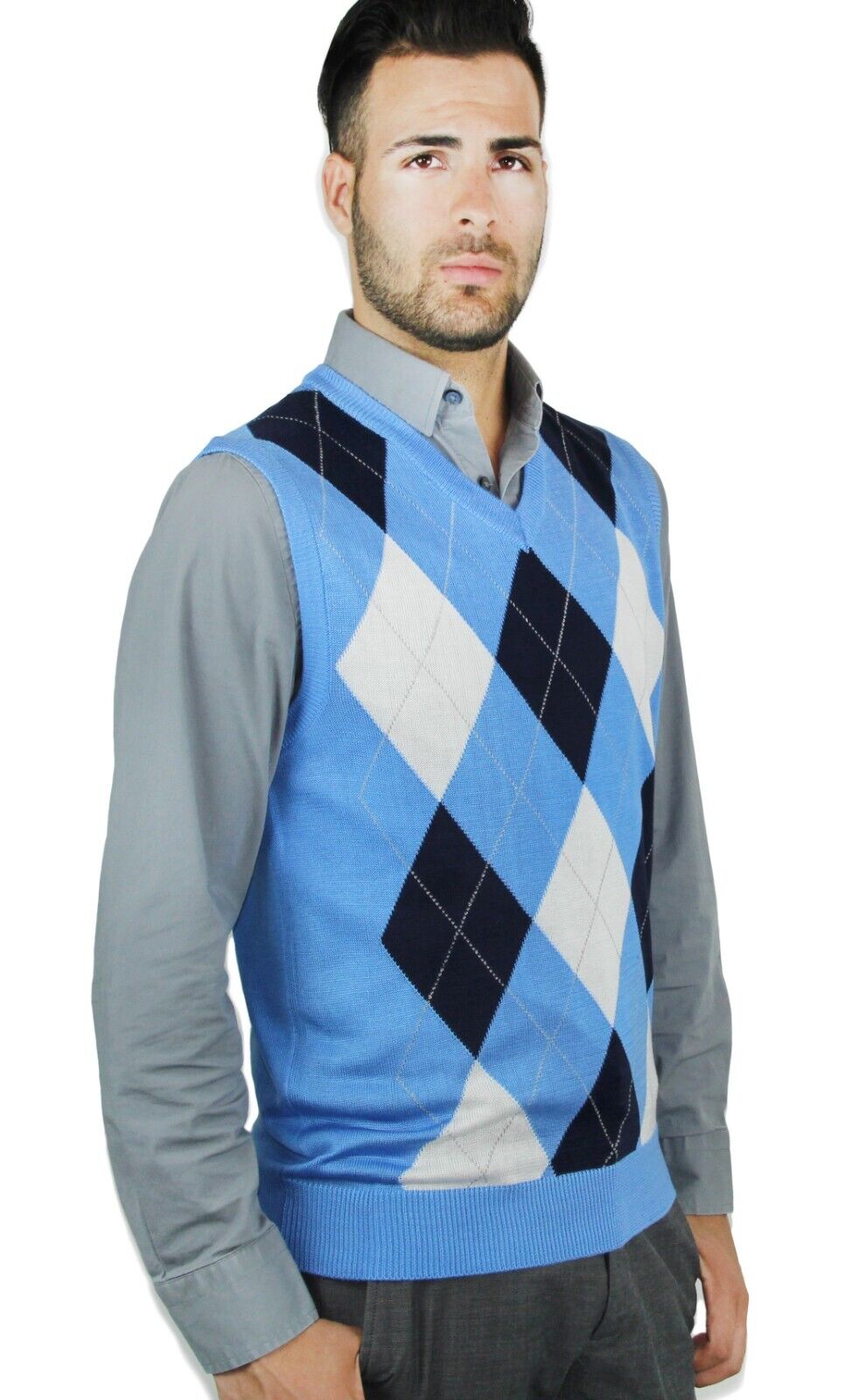 Blue Ocean Mens Argyle Sweater Vest (sv-255)