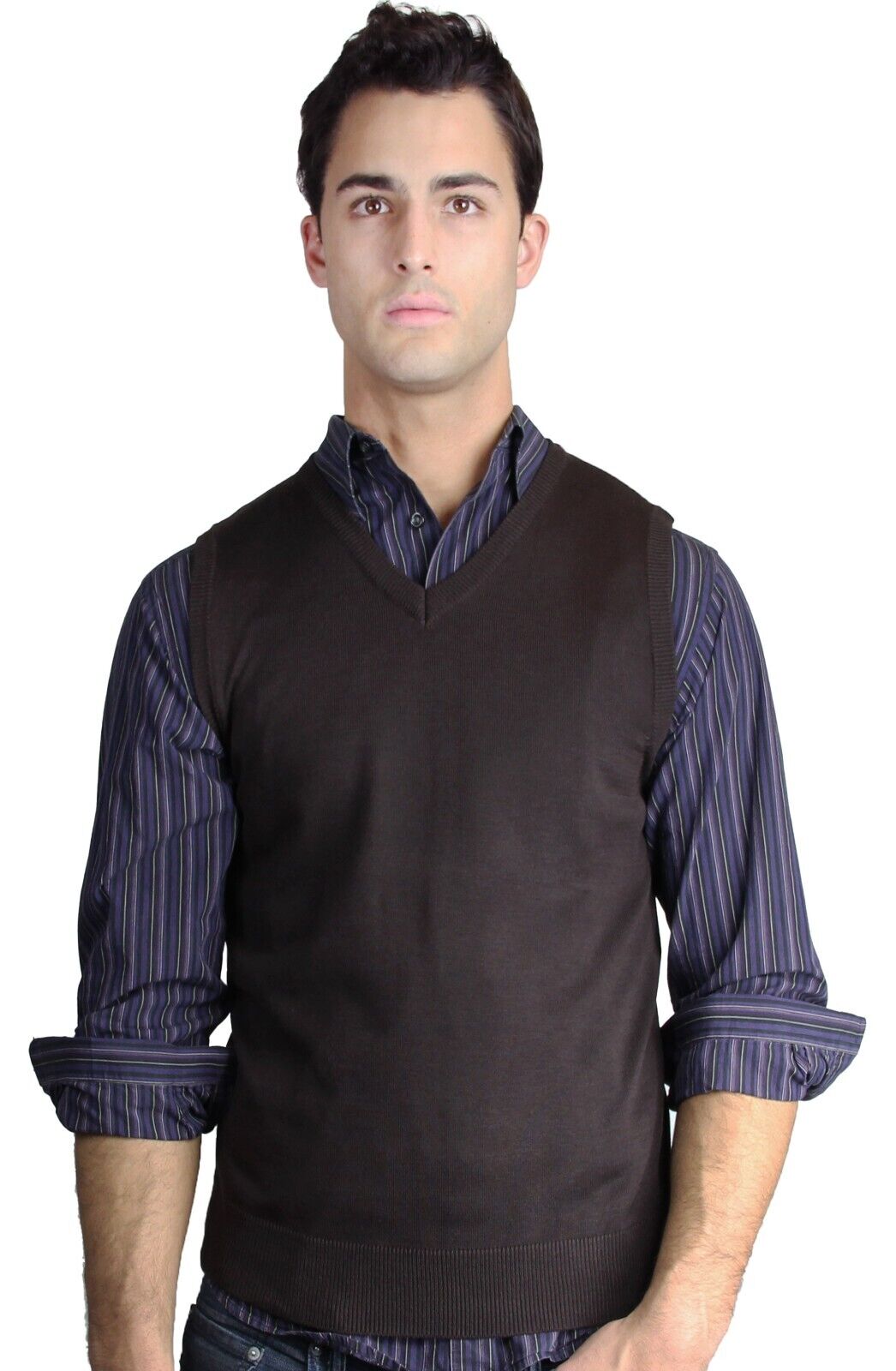 Blue Ocean Mens Solid Sweater Vest (sv-243)