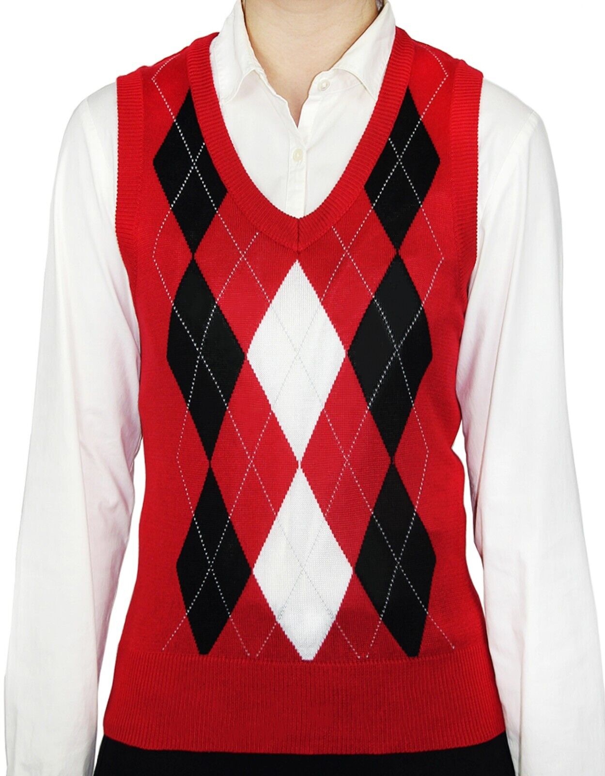 Blue Ocean Womens Argyle Sweater Vest (lsv-159)