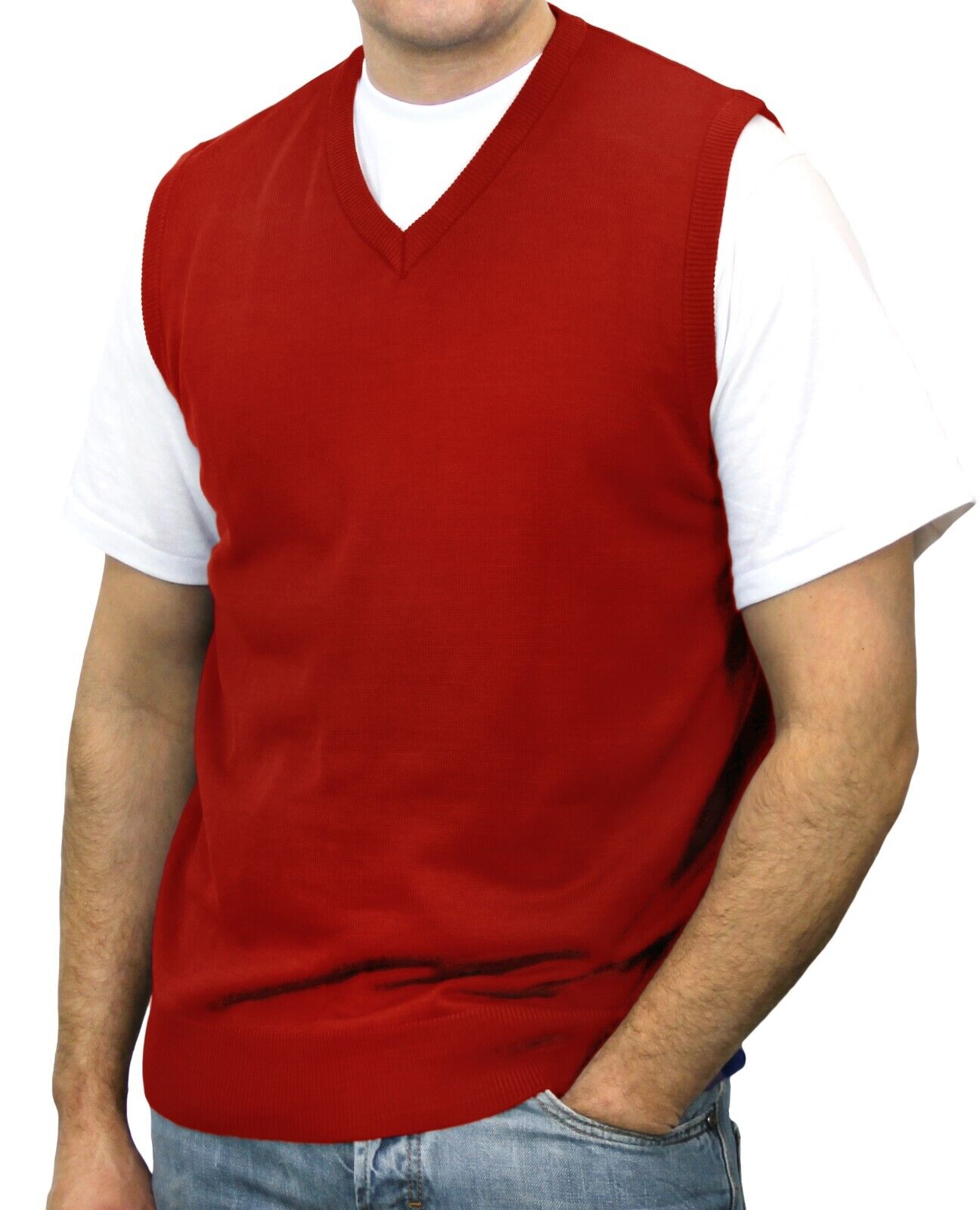 Blue Ocean Mens Big & Tall Solid Sweater Vest (sv-243bm)