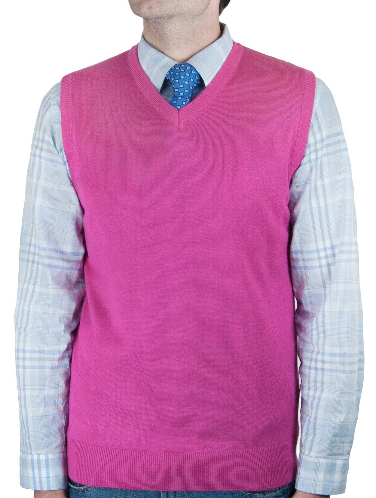 Blue Ocean Mens Big & Tall Solid Sweater Vest (sv-243bm)