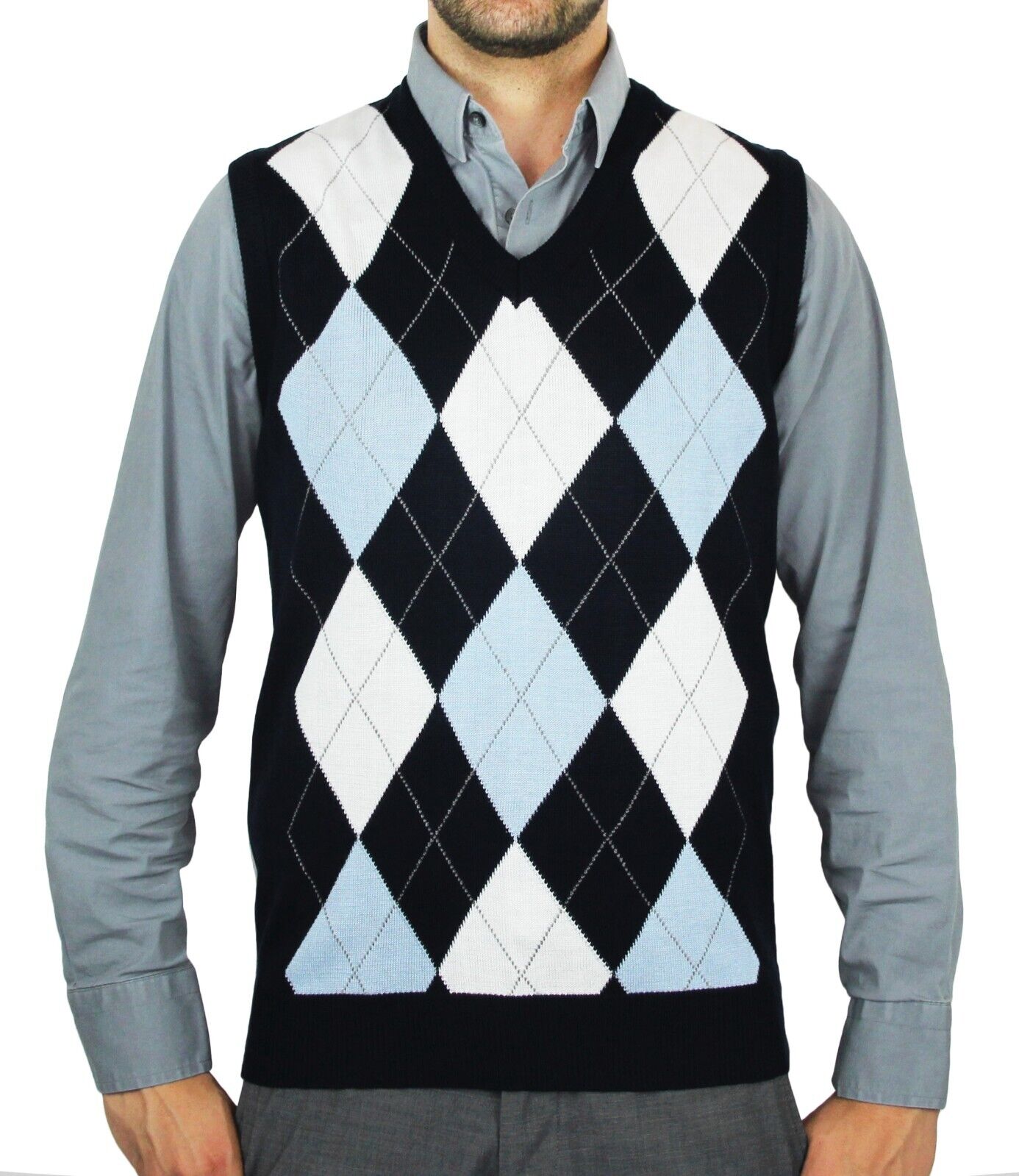 Blue Ocean Mens Argyle Sweater Vest (sv-255)