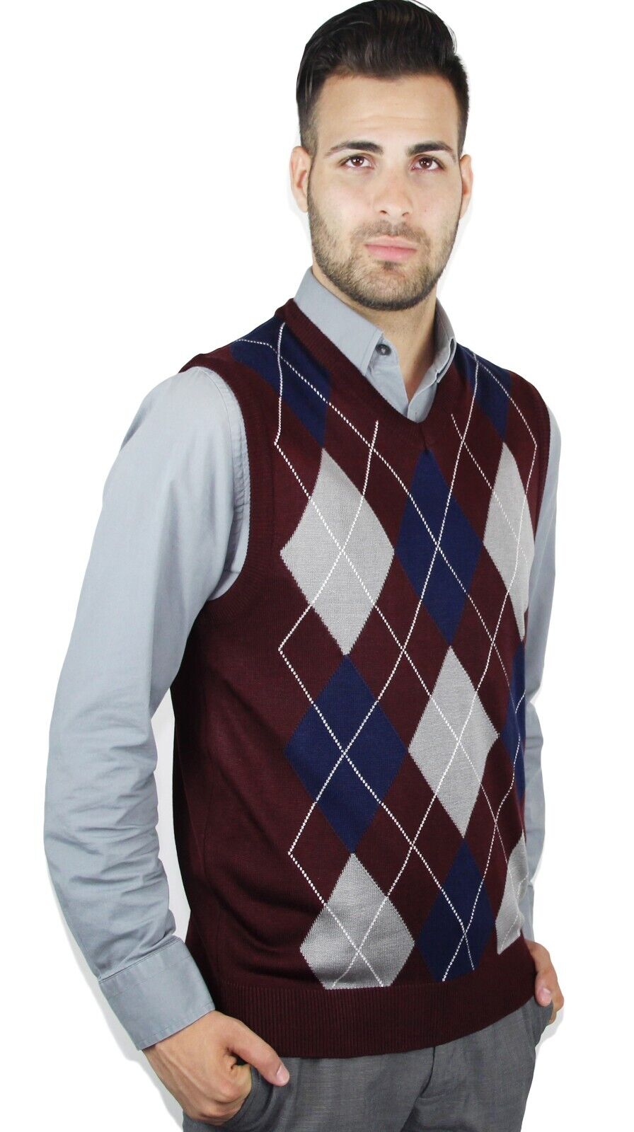 Blue Ocean Mens Argyle Sweater Vest (sv-255)