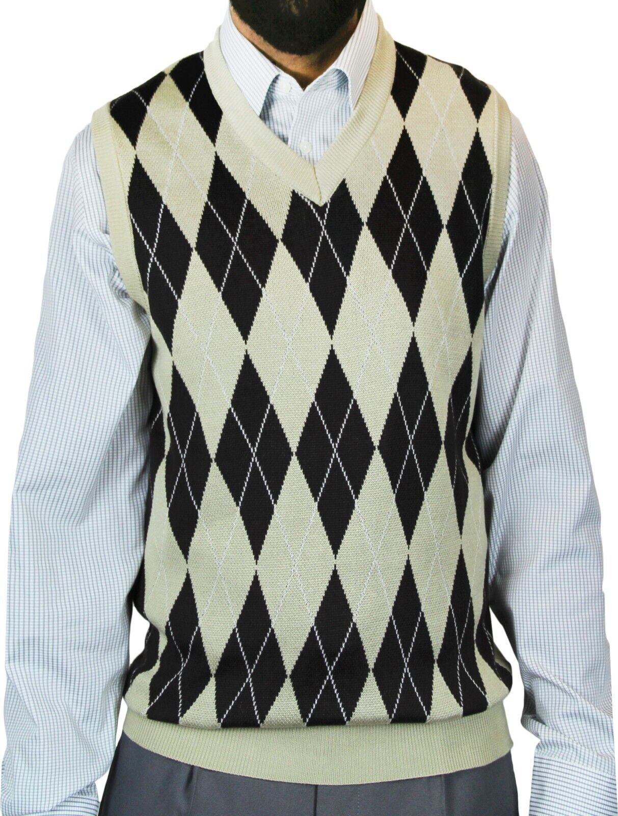 Blue Ocean Mens Big & Tall Jacquard Sweater Vest (sv-245bm)