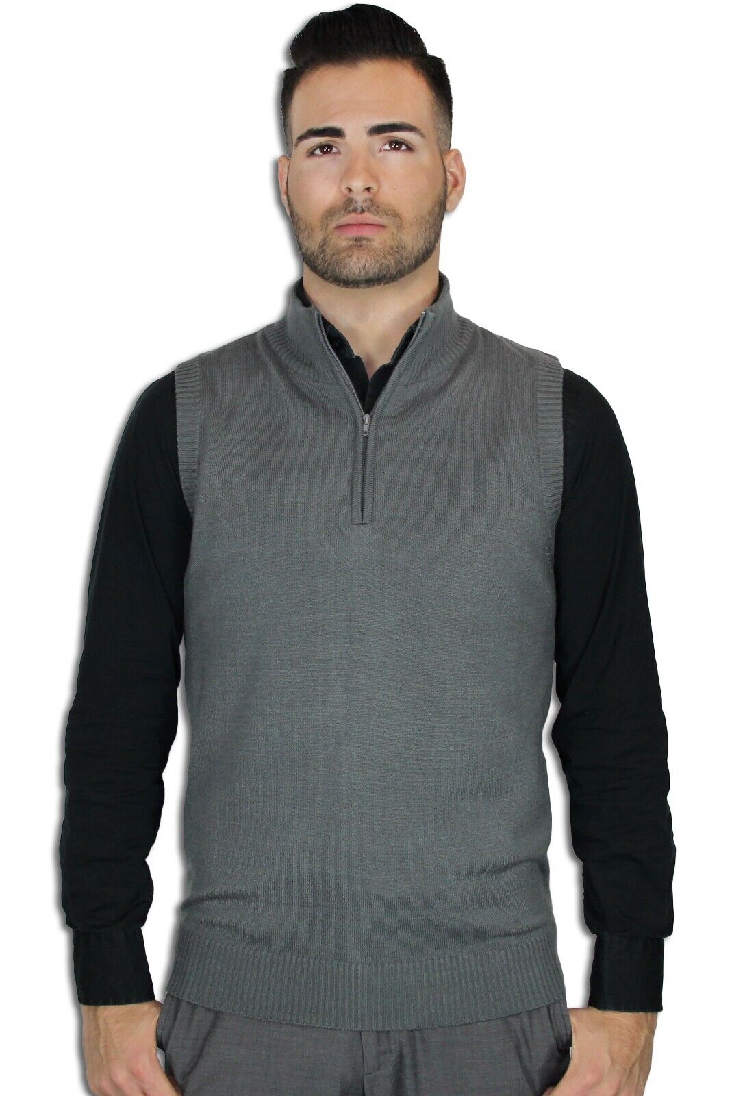 Blue Ocean Mens Half Zip Sweater Vest (sv-277)