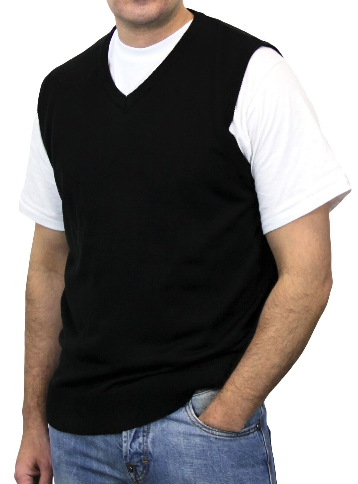 Blue Ocean Mens Big & Tall Solid Sweater Vest (sv-243bm)