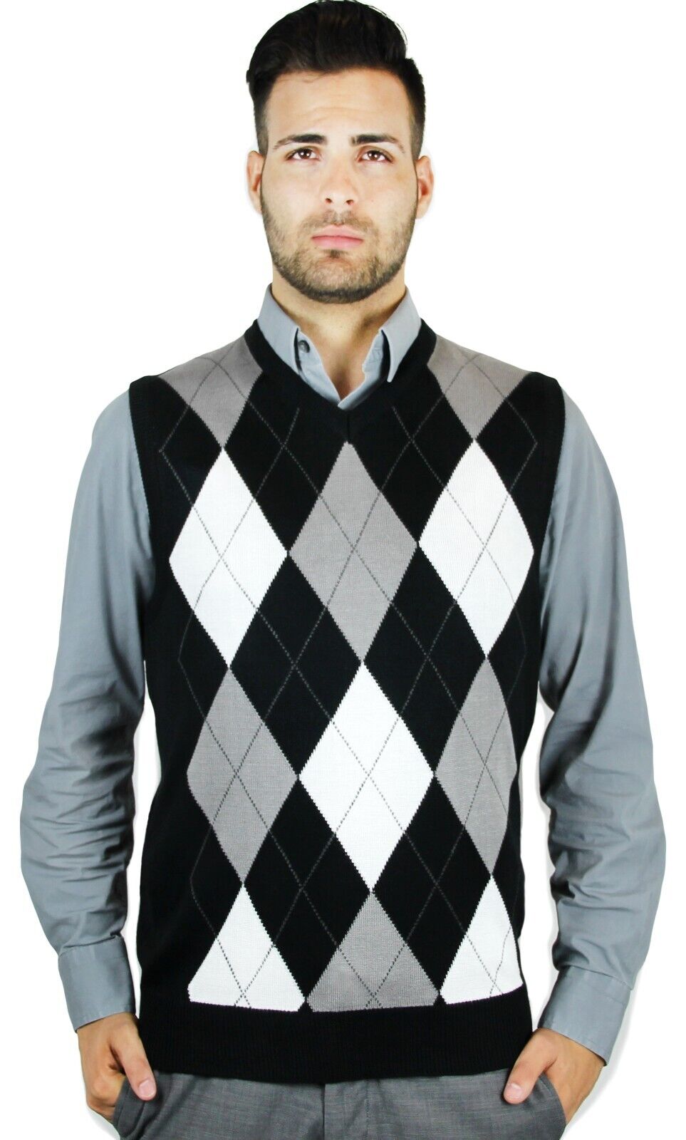 Blue Ocean Mens Argyle Sweater Vest (sv-255)