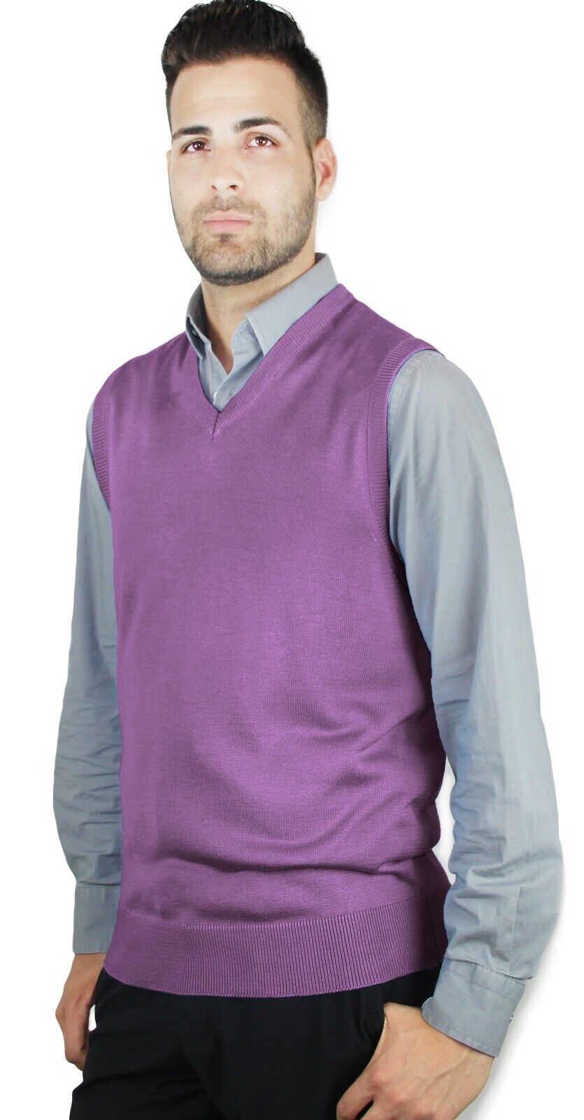 Blue Ocean Mens Solid Sweater Vest (sv-243)