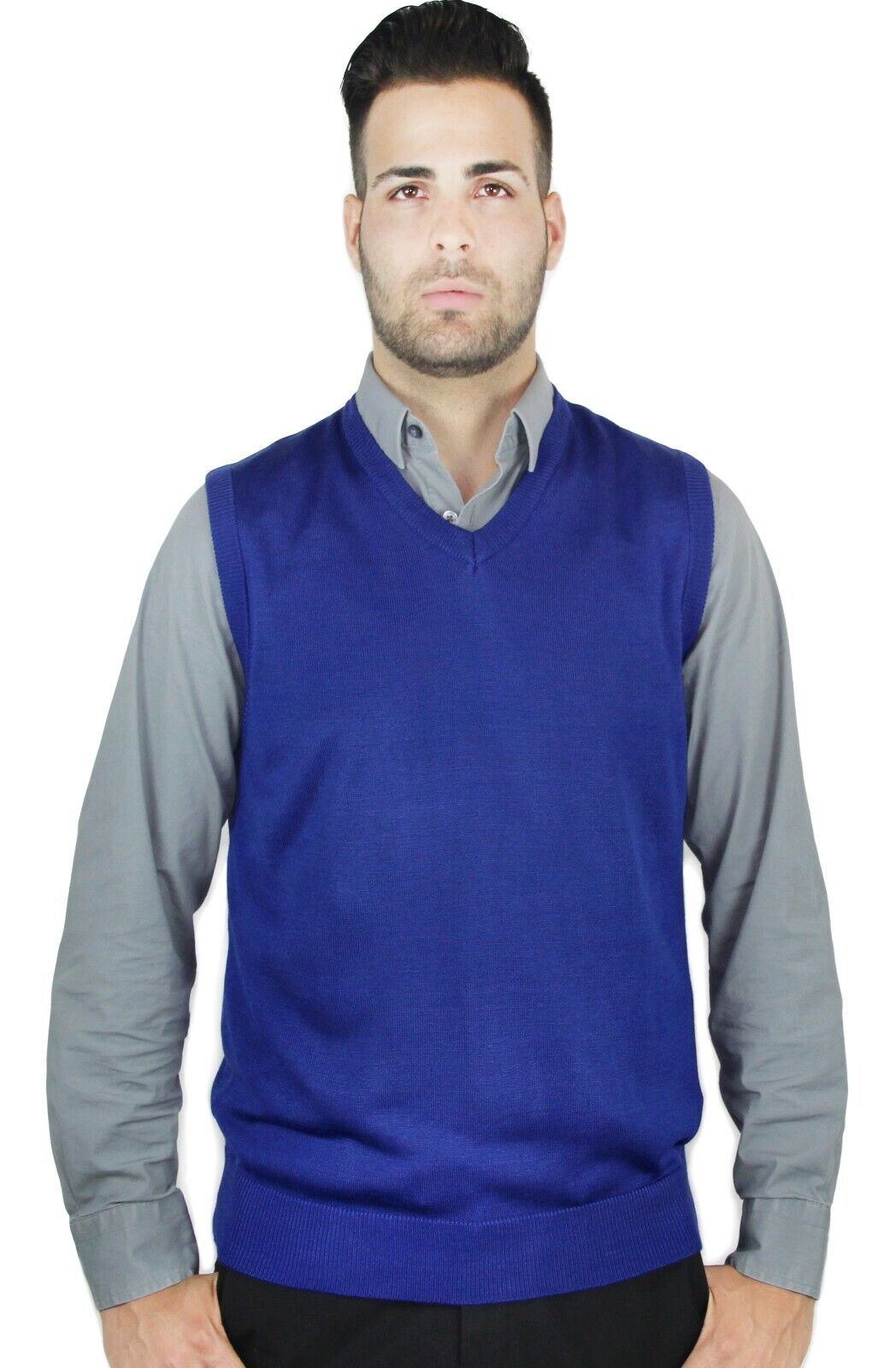 Blue Ocean Mens Solid Sweater Vest (sv-243)