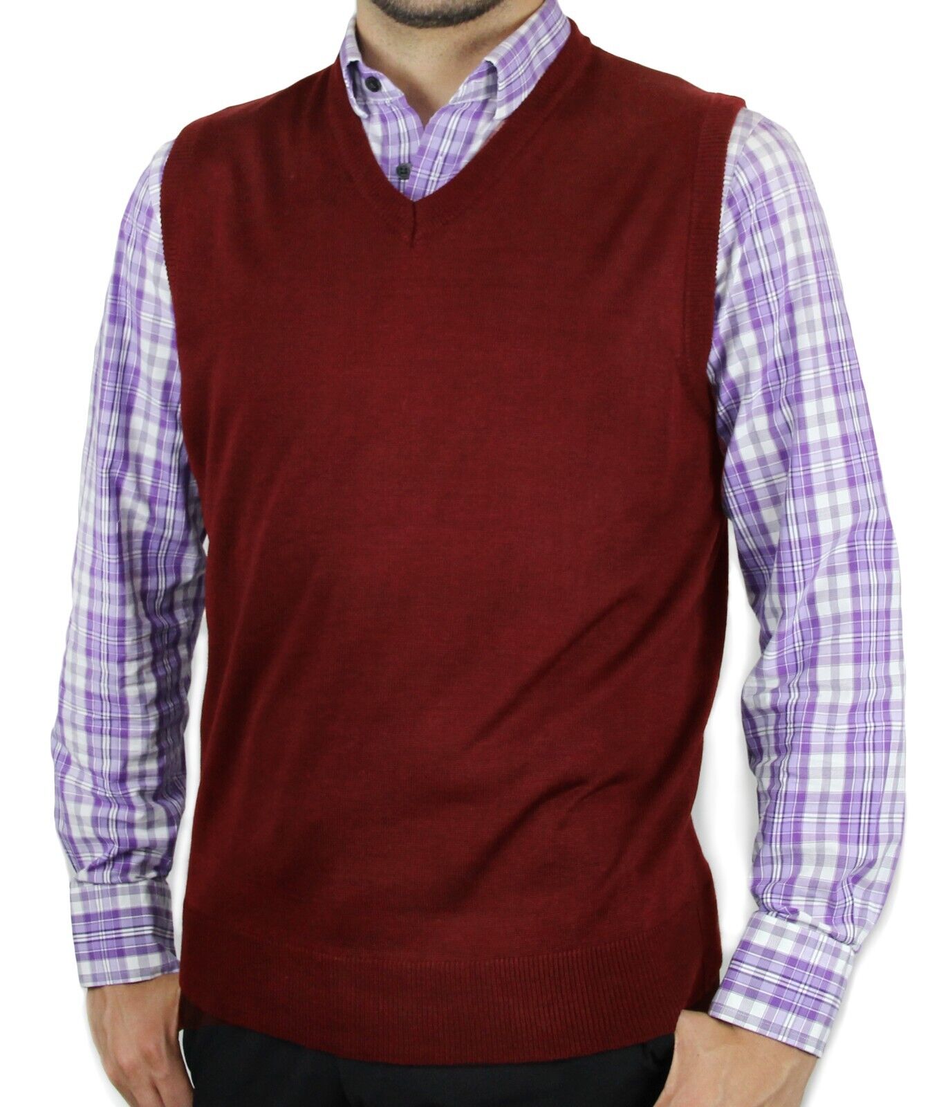 Blue Ocean Mens Big & Tall Solid Sweater Vest (sv-243bm)