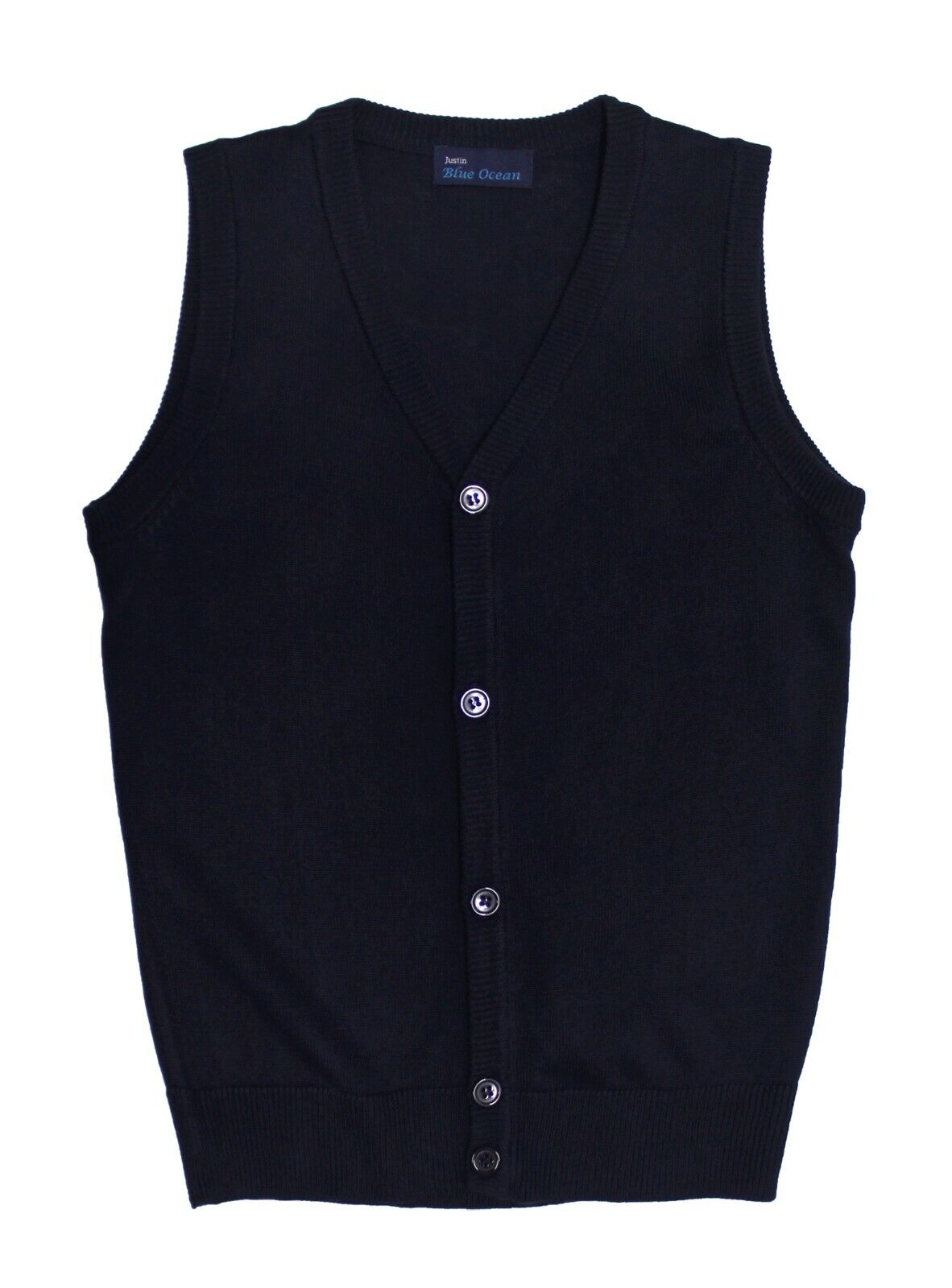 Blue Ocean Kids Sleeveless Cardigan Sweater Vest (sv-200 Kids)