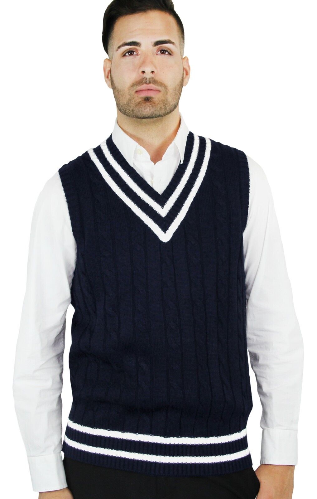 Blue Ocean Mens Cable Vest (sv-222)