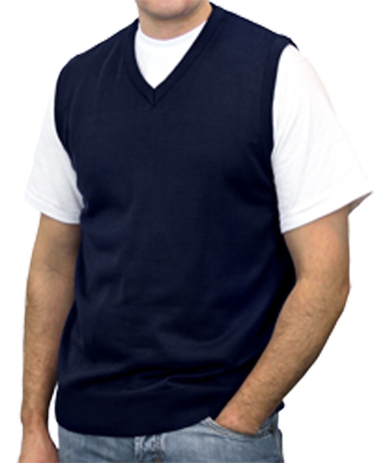 Blue Ocean Mens Big & Tall Solid Sweater Vest (sv-243bm)